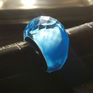 SWAROVSKI Blue Crystal Nirvana Ring Size 55 Authen